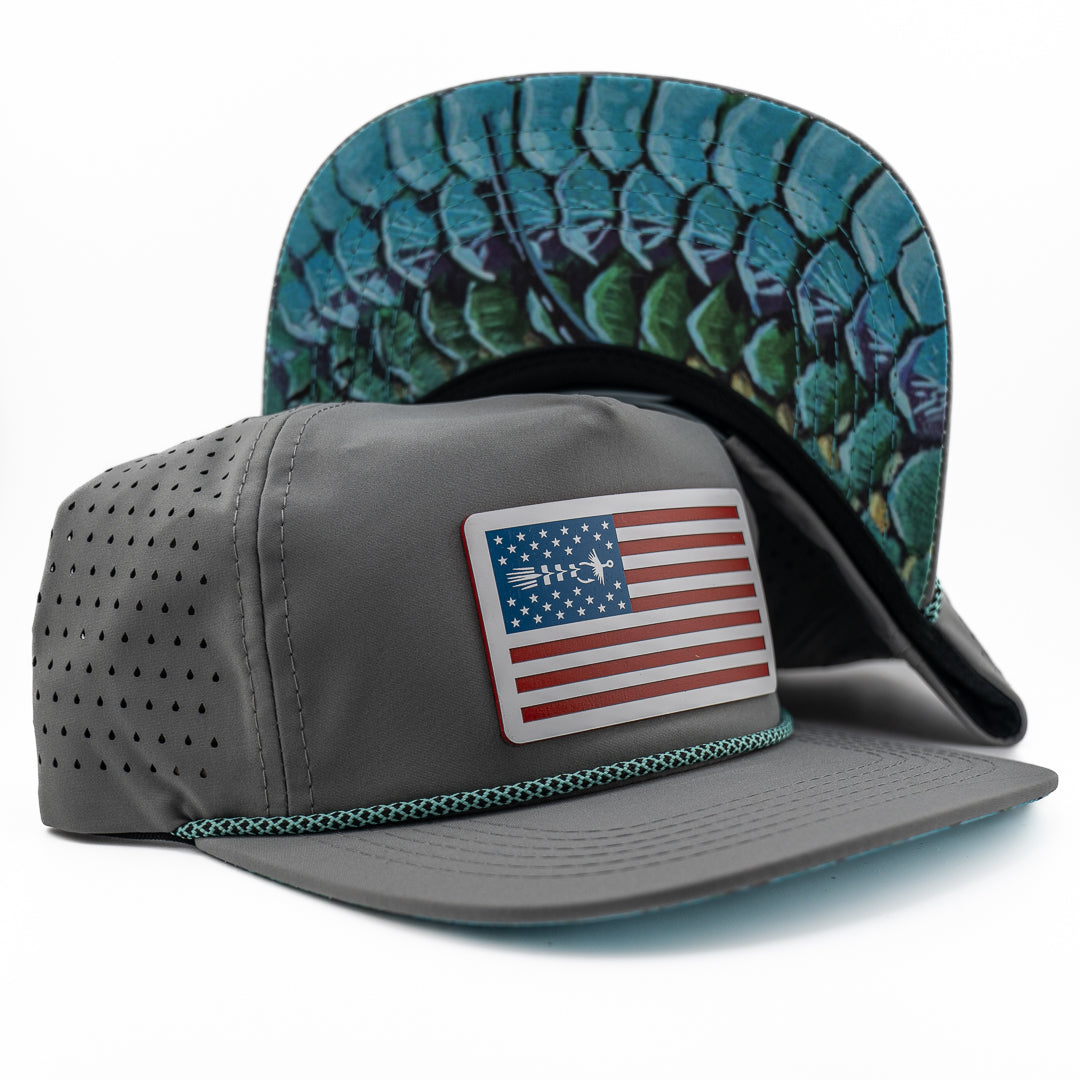 American Fly X Travis Luther Tarpon Hat with Skiff Wanderer American Fly patch