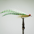 Load image into Gallery viewer, clouser fly tied with green hackle for saltwater fly fishing
