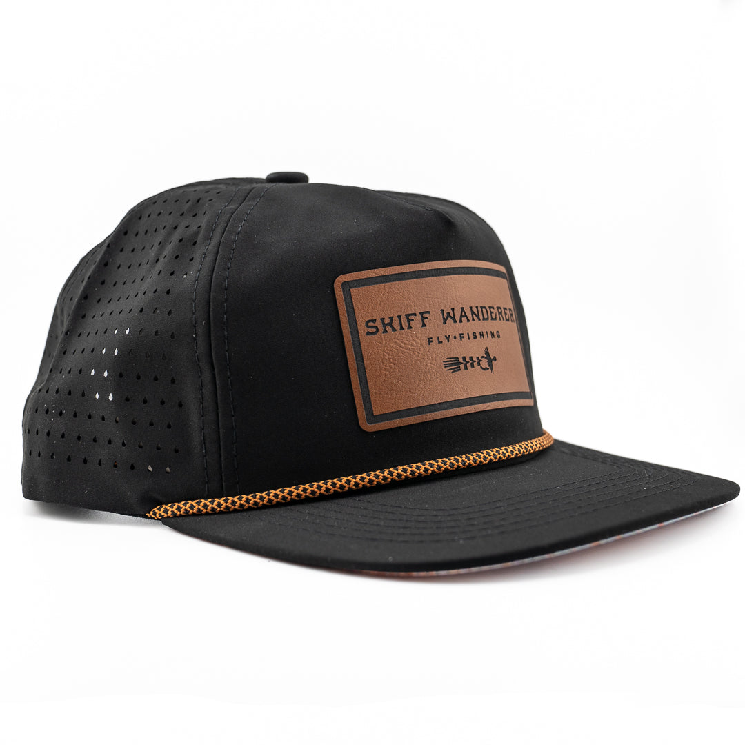 Skiff Wanderer X Travis Luther Redfish Hat with leather logo patch