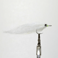 Load image into Gallery viewer, white baitfish pattern tied on a single hook for saltwater fly fishing
